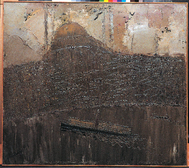 Istanbul, 1, Paesaggio con architetture (dipinto, opera isolata) di Congdon Grosvenor, William - ambito statunitense Action Painting (sec. XX)