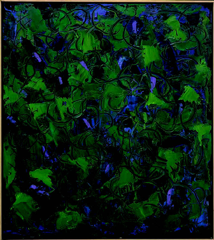 Violette, 11, FIORI, PIANTE (dipinto, opera isolata) di Congdon Grosvenor, William - ambito statunitense Action Painting (seconda metà sec. XX)