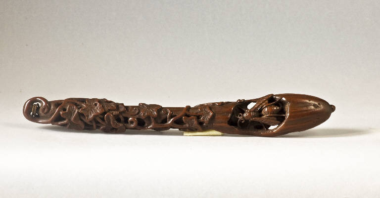 Zucchina con vespa, Ortaggio e insetto (scultura, opera isolata) di Kogetsu (ultimo quarto sec. XIX)