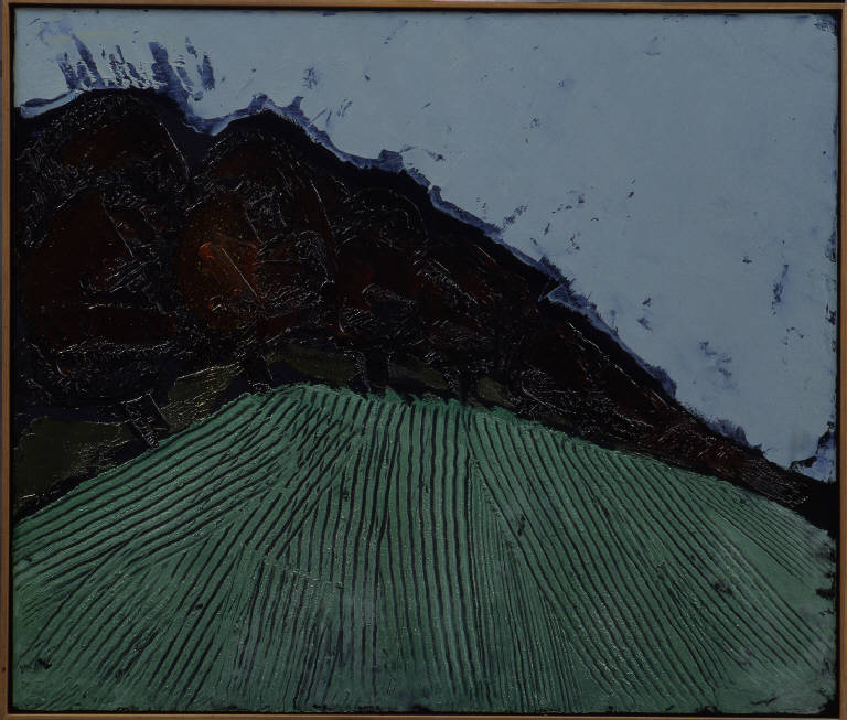 Campo soia verticale, PAESAGGIO RURALE (dipinto, opera isolata) di Congdon Grosvenor, William - ambito statunitense Action Painting (seconda metà sec. XX)