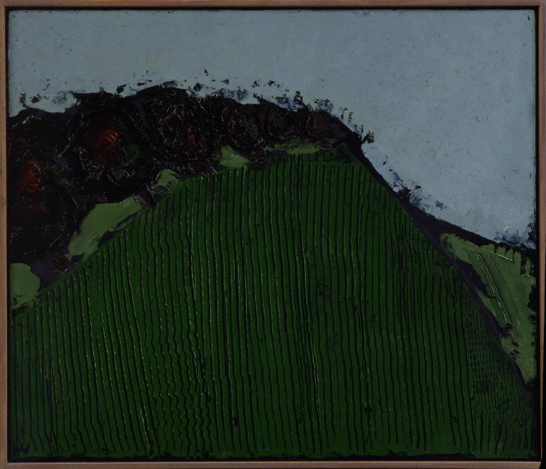 Campo soia rugiada, 1, PAESAGGIO RURALE (dipinto, opera isolata) di Congdon Grosvenor, William - ambito statunitense Action Painting (seconda metà sec. XX)