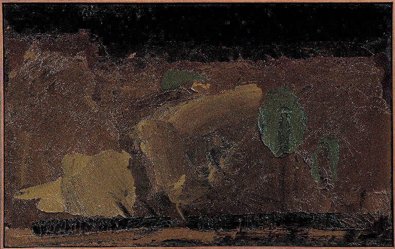 Muro (del) Pianto, Paesaggio con architetture (dipinto, opera isolata) di Congdon Grosvenor, William - ambito statunitense Action Painting (sec. XX)