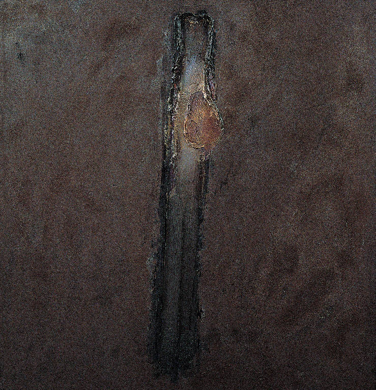 Crocefisso, 165, Cristo crocifisso (dipinto, opera isolata) di Congdon Grosvenor, William - ambito statunitense Action Painting (sec. XX)