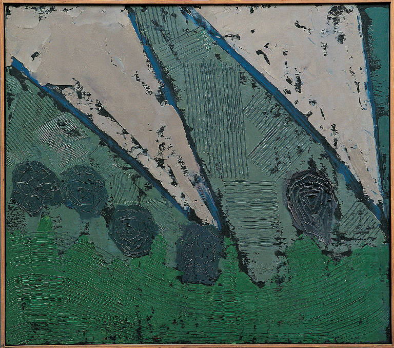 Cielo terra, 2, Paesaggio rurale (dipinto, opera isolata) di Congdon Grosvenor, William - ambito statunitense Action Painting (sec. XX)