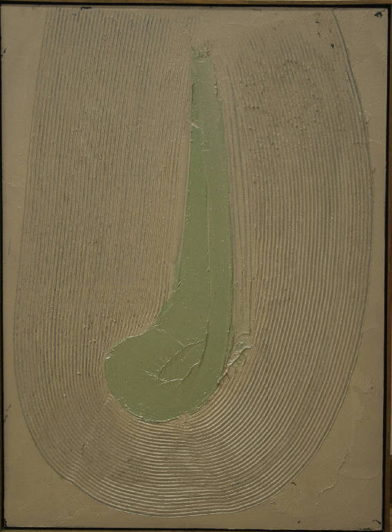 Terra Arida con Cuore Verde, PAESAGGIO RURALE (dipinto, opera isolata) di Congdon Grosvenor, William - ambito statunitense Action Painting (seconda metà sec. XX)
