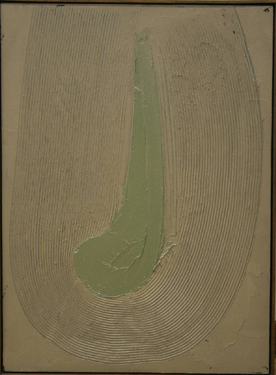 Terra Arida con Cuore Verde, PAESAGGIO RURALE (dipinto, opera isolata) di Congdon Grosvenor, William - ambito statunitense Action Painting (seconda metà sec. XX)