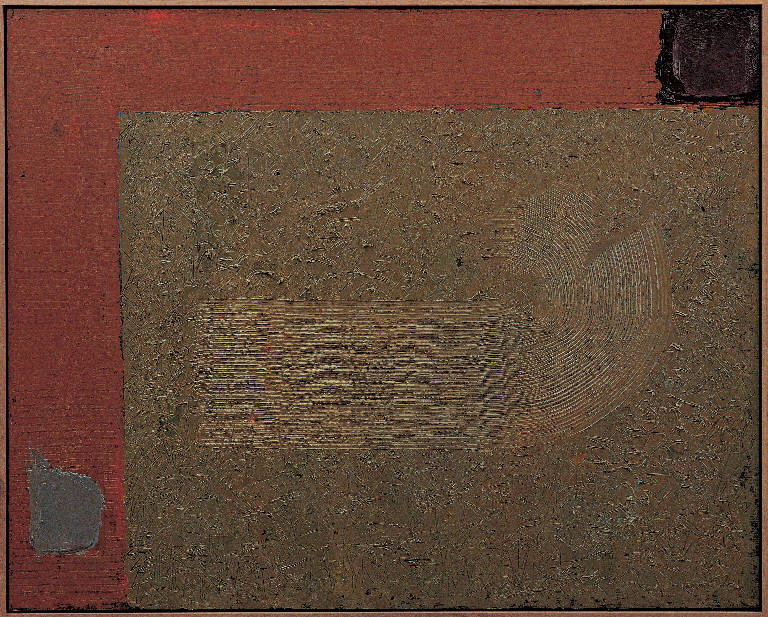 Terra bruna, 1, Paesaggio rurale (dipinto, opera isolata) di Congdon Grosvenor, William - ambito statunitense Action Painting (sec. XX)