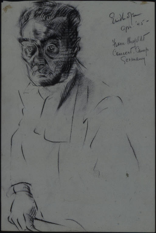 Frau Kuefeldt, RITRATTO FEMMINILE (disegno, opera isolata) di Congdon Grosvenor, William - ambito statunitense Action Painting (seconda metà sec. XX)