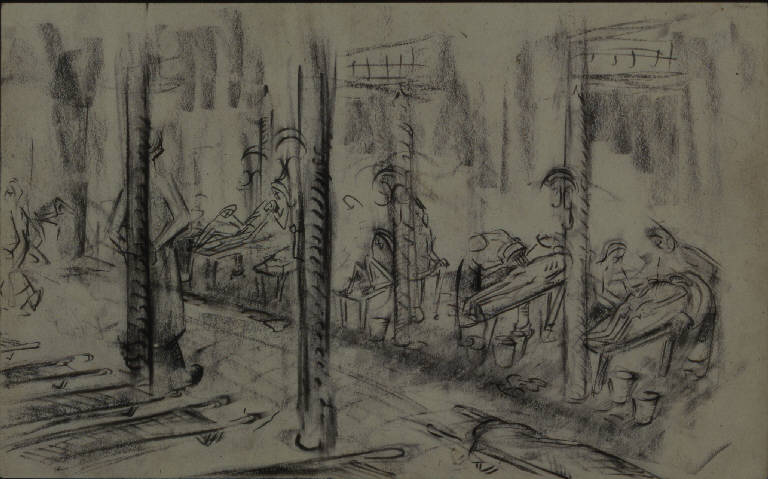 Human Laundry, VEDUTA (disegno, opera isolata) di Congdon Grosvenor, William - ambito statunitense Action Painting (seconda metà sec. XX)
