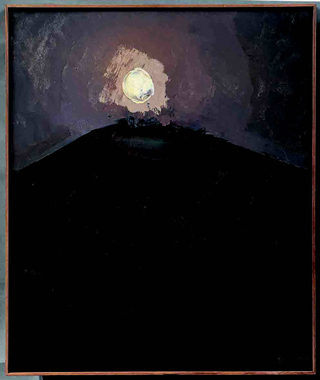 Luna su Cascinazza, 3, PAESAGGIO CON ARCHITETTURE (dipinto, opera isolata) di Congdon Grosvenor, William - ambito statunitense Action Painting (seconda metà sec. XX)