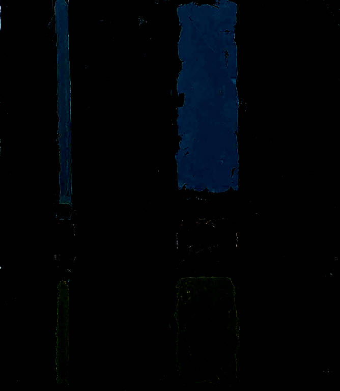 Notte Cascinazza, PAESAGGIO CON ARCHITETTURE (dipinto, opera isolata) di Congdon Grosvenor, William - ambito statunitense Action Painting (seconda metà sec. XX)