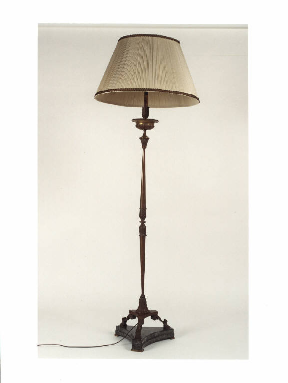 lampada da pavimento, serie - manifattura italiana (fine/ inizio secc. XIX/ XX)