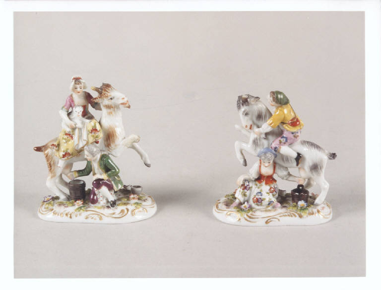 Scena pastorale (scultura, insieme) - manifattura Bow (seconda metà sec. XVIII)