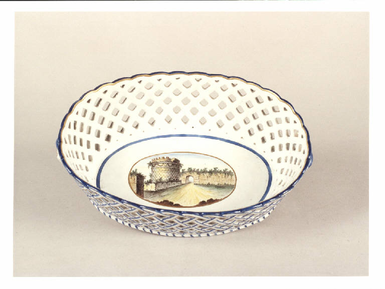 cestino, opera isolata - manifattura Doccia (primo quarto sec. XIX)