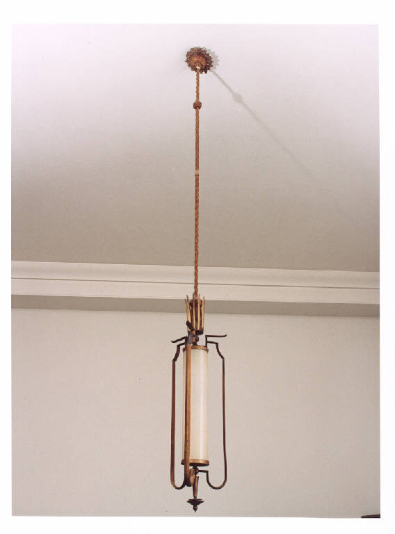 lampadario - a lanterna, insieme - manifattura italiana (prima metà sec. XX)