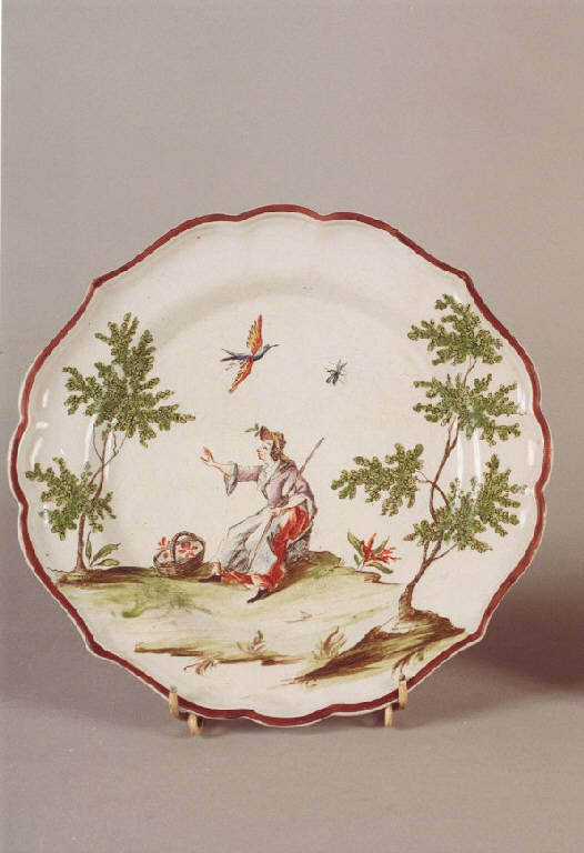 piatto, opera isolata di Clerici Felice (seconda metà sec. XVIII)