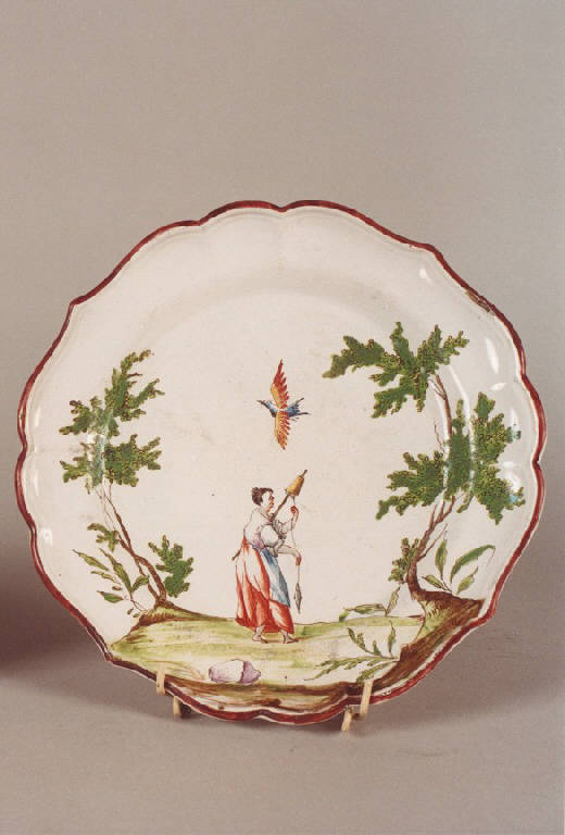 piatto, opera isolata di Clerici Felice (seconda metà sec. XVIII)