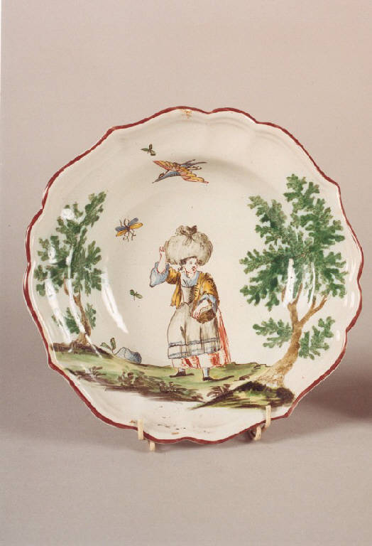 piatto, opera isolata di Clerici Felice (seconda metà sec. XVIII)