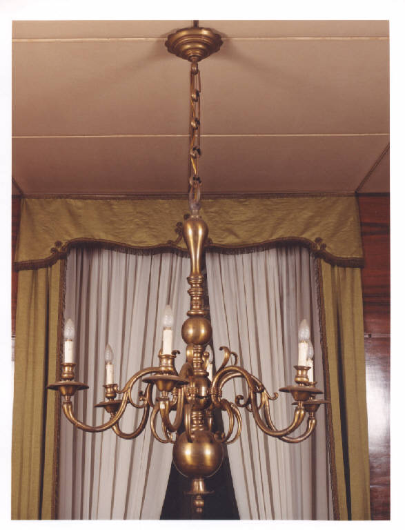 lampadario - a bracci, opera isolata - manifattura olandese (seconda metà sec. XVII)