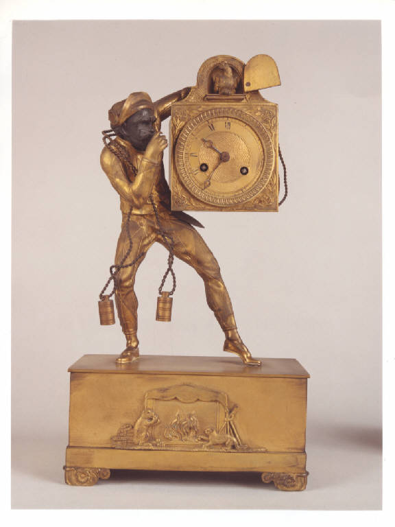 Arlecchino (orologio, opera isolata) - manifattura parigina (prima metà sec. XIX)