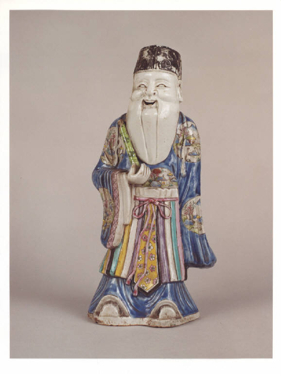 Figura maschile di anziano (scultura, opera isolata) - manifattura di Canton (inizio sec. XIX)