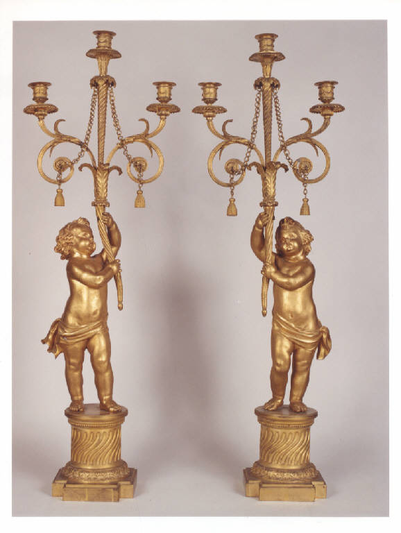 candelabro, serie - manifattura Luigi XVI (sec. XVIII)
