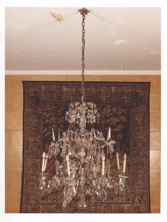 lampadario, opera isolata - manifattura italiana (fine/ inizio secc. XVIII/ XIX)