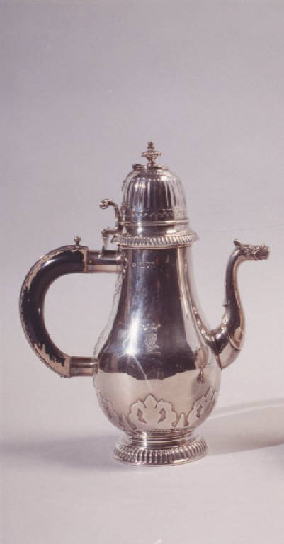 caffettiera, opera isolata di J.P-FP - manifattura inglese (sec. XX)