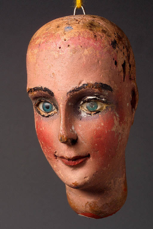 Figura femminile (testa di marionetta, insieme) - manifattura emiliana (fine sec. XIX)