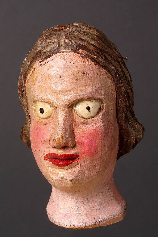 Figura femminile (testa di burattino, insieme) - manifattura di Val Gardena (fine sec. XIX)