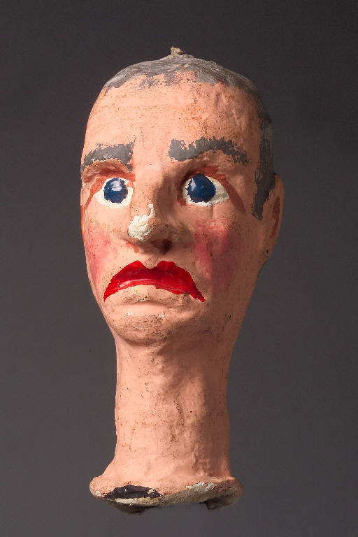 Figura maschile (testa di burattino, insieme) (fine sec. XIX)