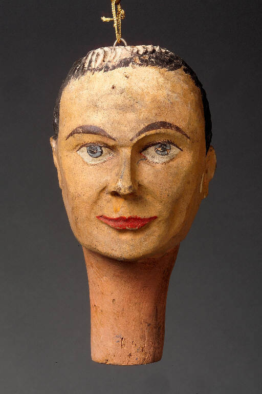 Figura maschile (testa di burattino, insieme) - manifattura di Val Gardena (fine sec. XIX)