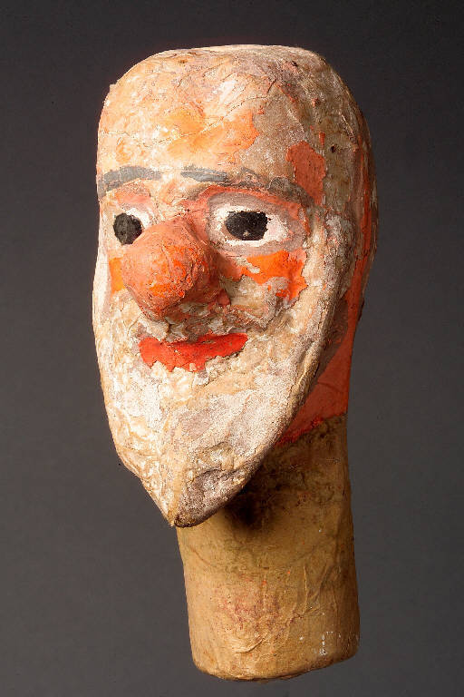 Figura maschile (testa di burattino, insieme) di Bianchi, Serafino (seconda metà sec. XIX)