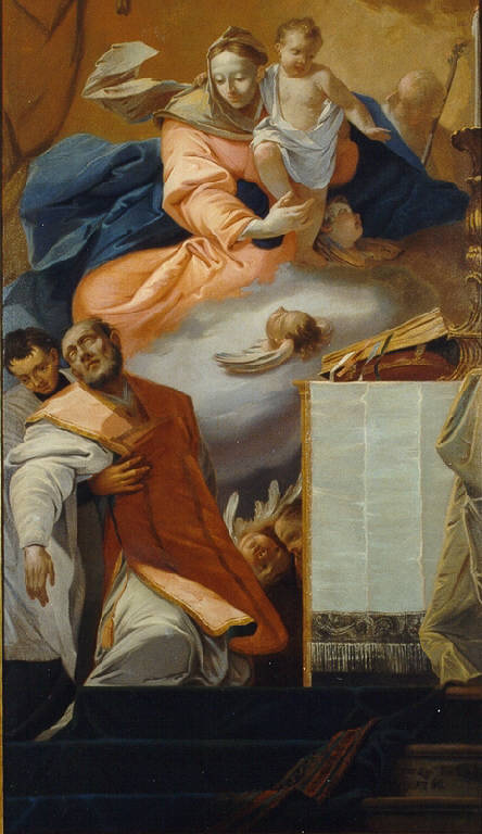 Morte di Sant'Andrea Avellino (dipinto, opera isolata) di Ligari Cesare (sec. XVIII)