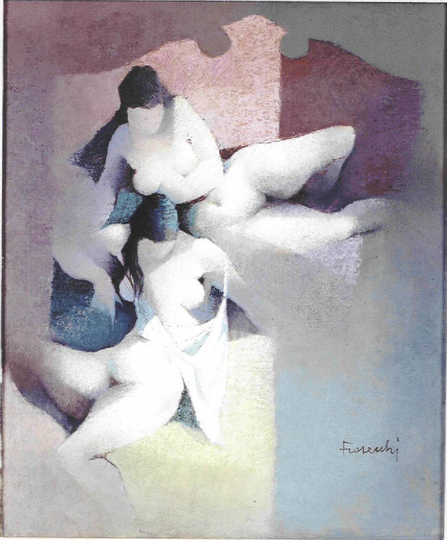 Nudi di donna, Figure femminili (dipinto, opera isolata) di Frosecchi Paolo (sec. XX)