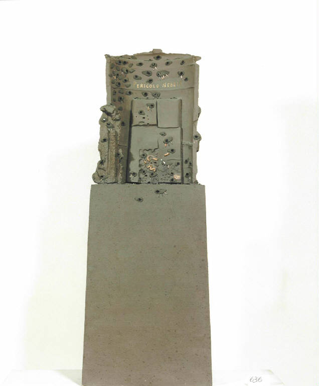 Pericolo di nebbia, Costruzione (scultura, opera isolata) di Cigna Giorgio (ultimo quarto sec. XX)