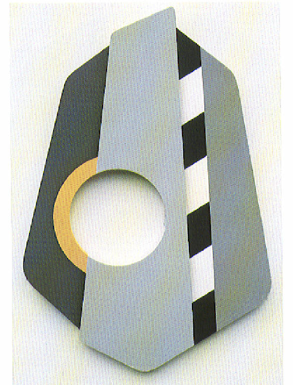 Senza titolo, Costruzione astratta (dipinto, opera isolata) di Decq François (ultimo quarto sec. XX)