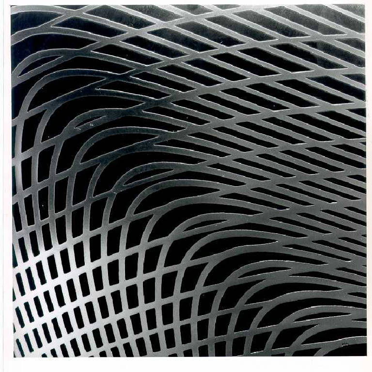 Curva di optimum di Pareto e curva di piega di Whitney, Modulazione di linee curve (dipinto, opera isolata) di Levi Montalcini Paola (terzo quarto sec. XX)