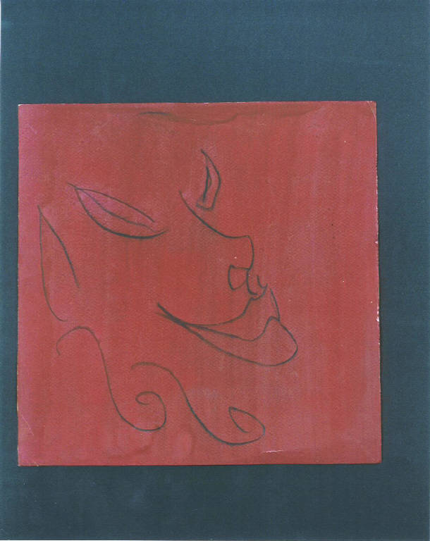 il titolo è illeggibile, Dioniso (disegno, opera isolata) di De Mountaudin Ghislaine (fine sec. XX)