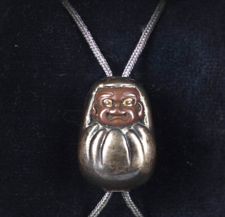 Ojime con Daruma, DIVINITA' (scultura, opera isolata) - ambito giapponese (seconda metà sec. XIX)