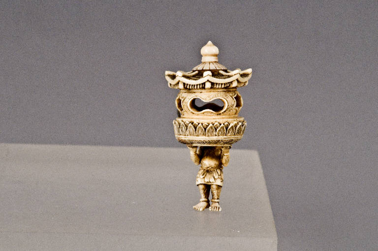 Karu no Daijin, UOMO, OGGETTO (scultura, opera isolata) di Shogyoku (ultimo quarto sec. XIX)