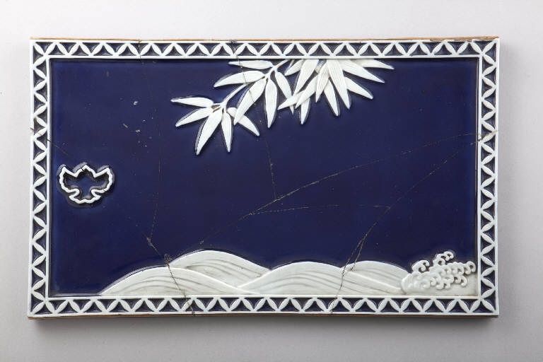 Paesaggio (pannello) - manifattura giapponese (ultimo quarto sec. XIX)