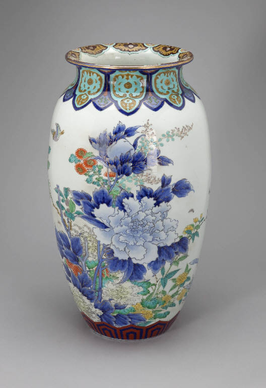 Motivi decorativi vegetali (vaso) - manifattura giapponese (ultimo quarto sec. XIX)