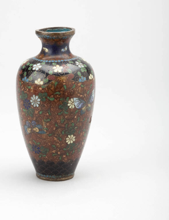 Motivi decorativi vegetali (vaso) - manifattura giapponese (ultimo quarto sec. XIX)