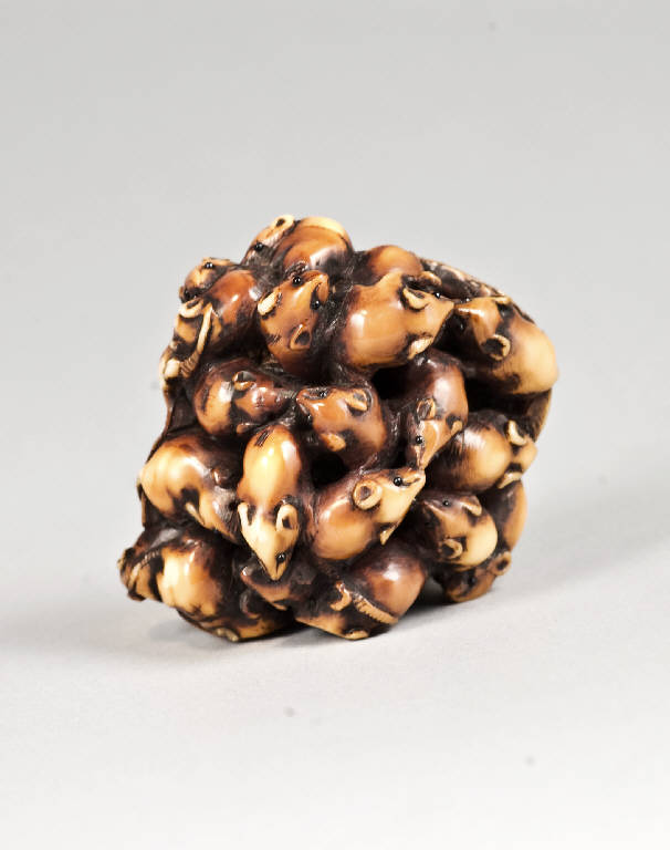 Topi, ANIMALI (scultura, opera isolata) di Kazumasa (seconda metà sec. XIX)