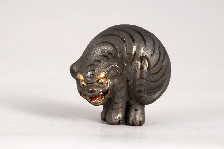 Tigre, ANIMALE (scultura, opera isolata) - manifattura di Arita (sec. XIX)