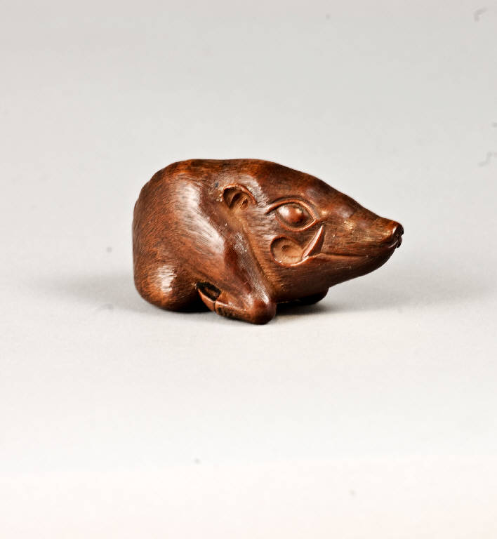 Cinghiale, ANIMALE (scultura, opera isolata) di Mitsukawa (sec. XIX)