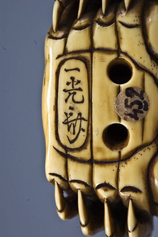 Kappa su granchio, CREATURA FANTASTICA e ANIMALE (scultura, opera isolata) di Ikkosai Toun (metà sec. XIX)