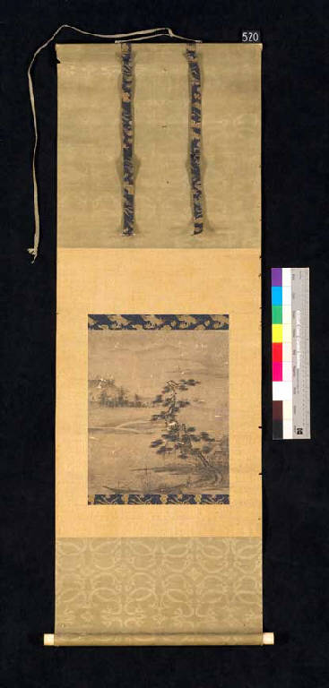 Paesaggio lacustre (dipinto) - ambito giapponese (sec. XVII)