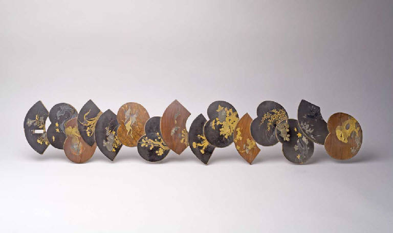 Motivi decorativi floreali (pannello) - manifattura giapponese (seconda metà sec. XIX)